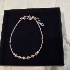 Emily P Elegant Silver Beaded Bracelet